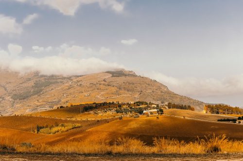 Szicília dombos táj